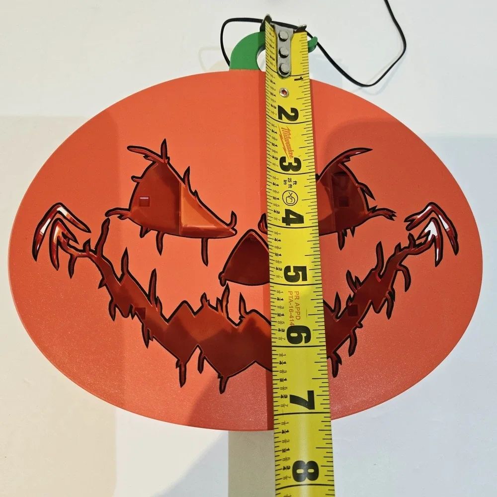 Halloween Radiant Shadows Creepy Pumpkin Jack O Lantern LED Light Ashland